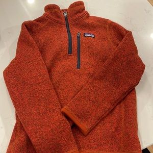 Youth Burnt orange Patagonia 7-8 quarter zip pull over